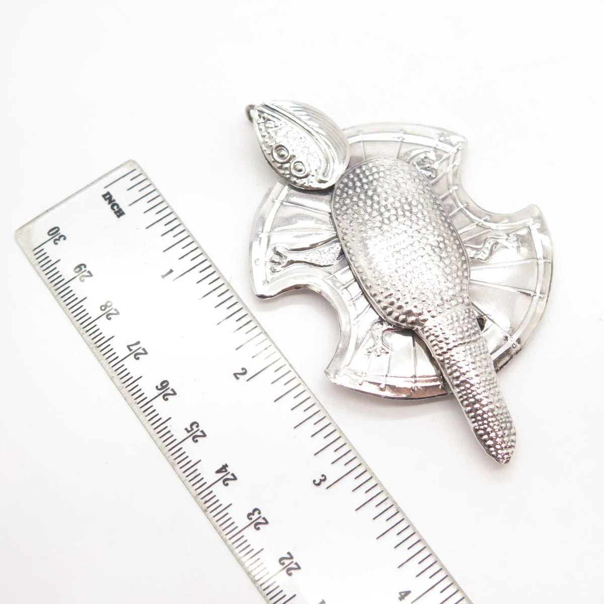 925 Sterling Silver Antique Tortoise For Good Luck Tribal Pendant