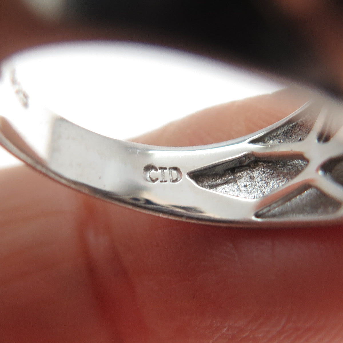 CLYDE DUNEIER CID 925 Sterling Silver Real Onyx Ruby Topaz Flower Ring Size 5.25