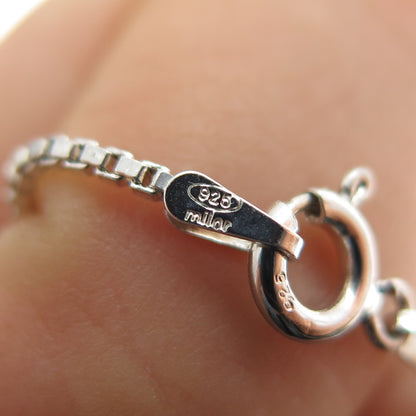 MILOR 925 Sterling Silver Vintage Italy Box Link Bracelet 7.25"