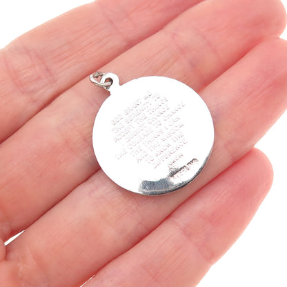 925 Sterling Silver Vintage Prayer Hands Charm Pendant