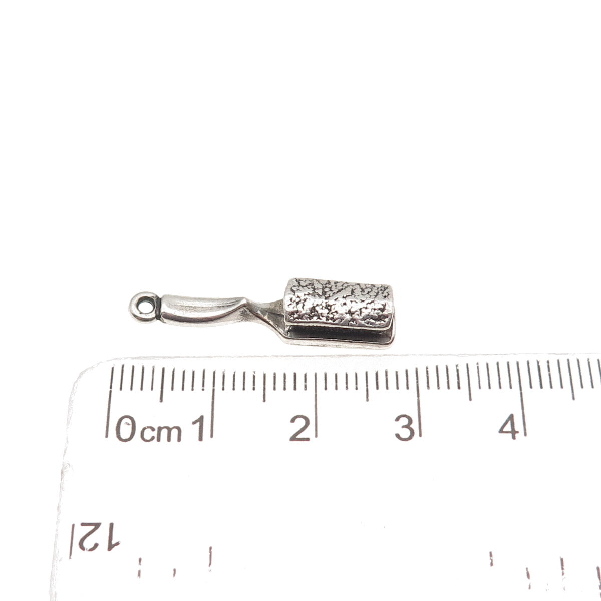 Sunwest 925 Sterling Silver Vintage Hairbrush Oxidized 3D Charm Pendant