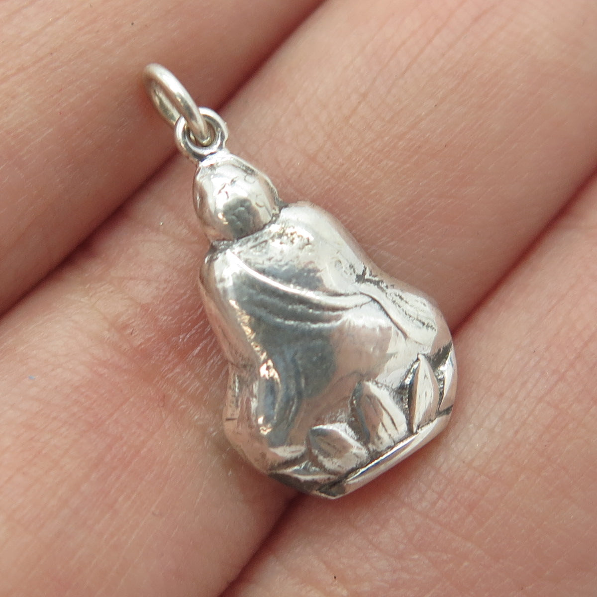 925 Sterling Silver Vintage Buddha Charm Pendant