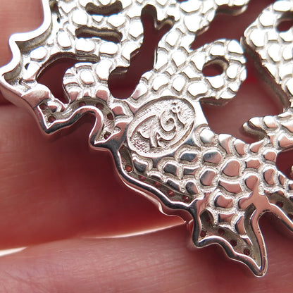 DESIGNS by YAGI 925 Sterling Silver Round-Cut C Z Jesus Charm Pendant