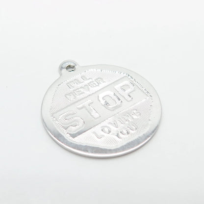925 Sterling Silver Vintage Jeanor "I'll Never Stop Loving You" Pendant