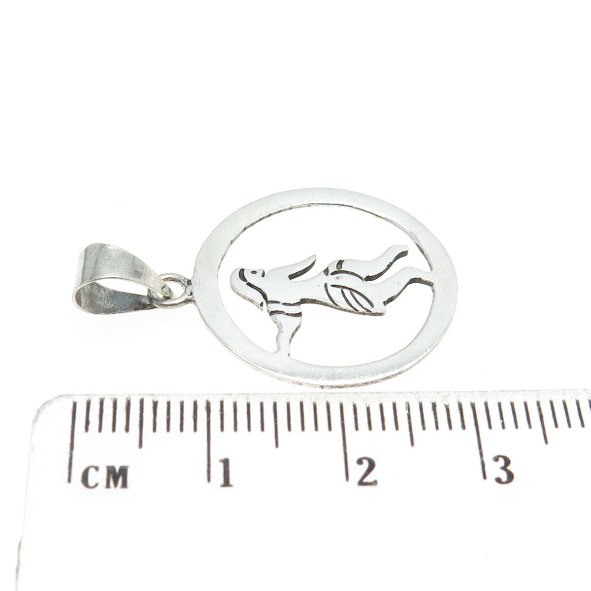 925 Sterling Silver Vintage Mexico Tribal Man Pendant