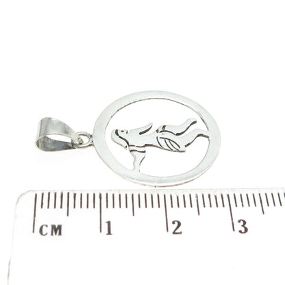 925 Sterling Silver Vintage Mexico Tribal Man Pendant