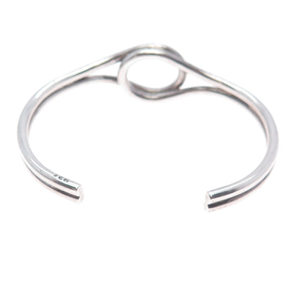 925 Sterling Silver Vintage Modernist Overlay Adjustable Bracelet 6.25"