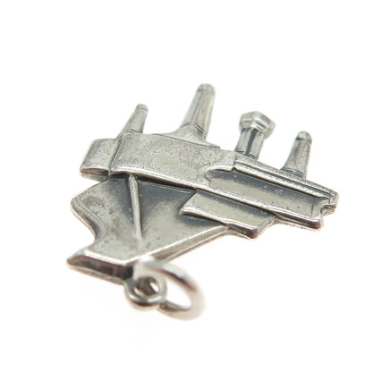 925 Sterling Silver Antique Art Deco Grand Piano Pendant