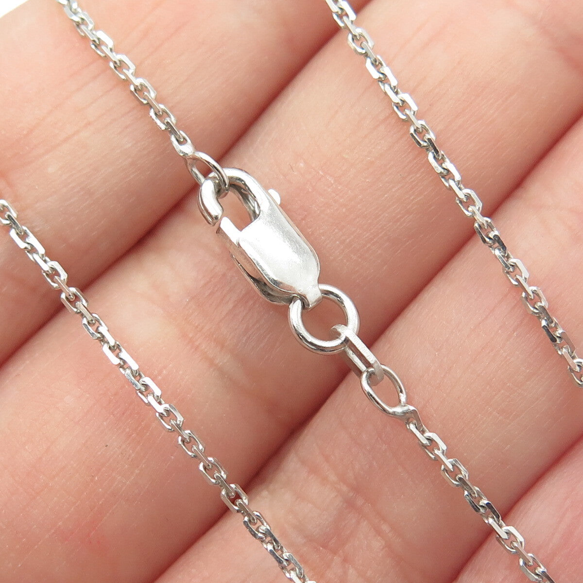 925 Sterling Silver Tapered Baguette & Round C Z Heart Cable Chain Necklace 16"