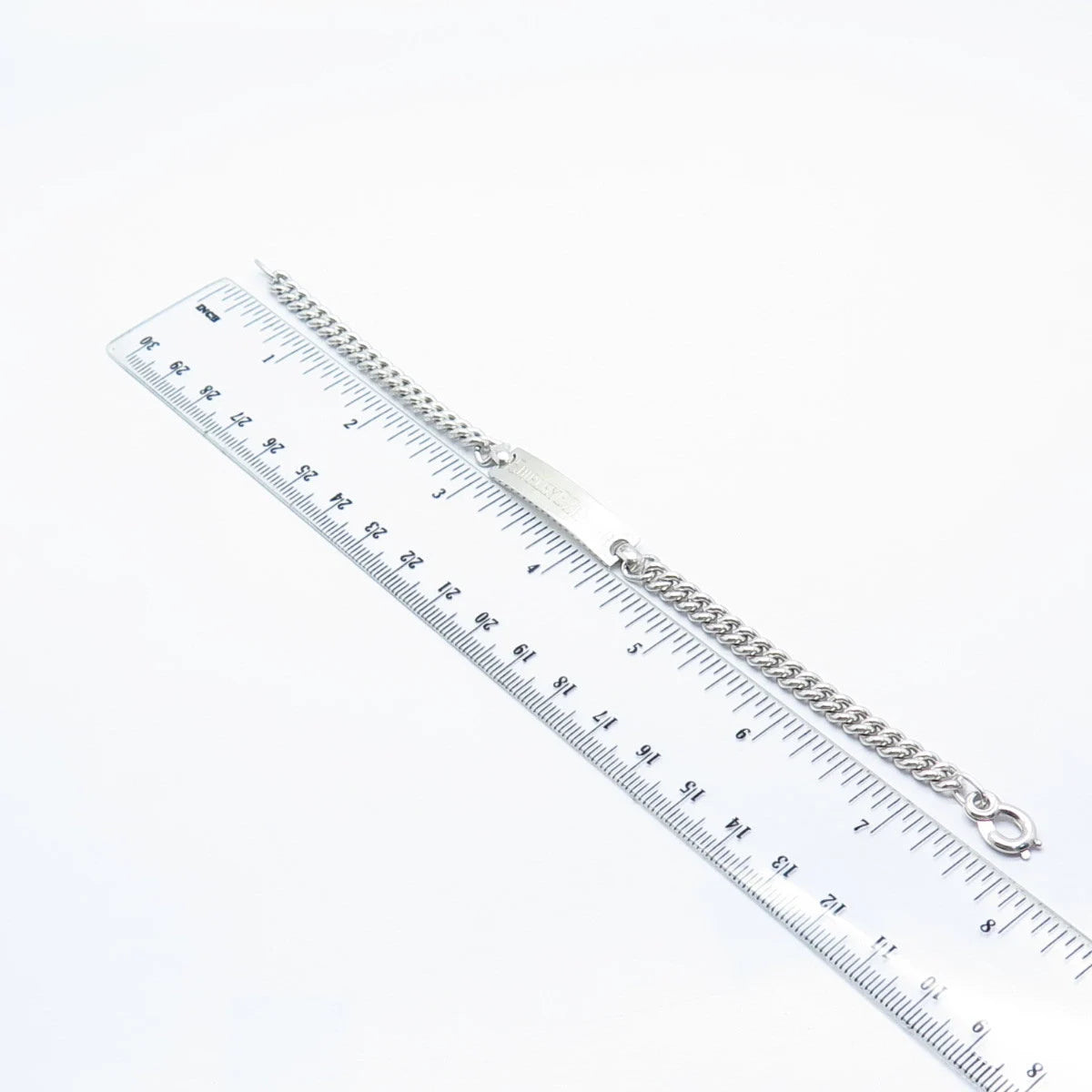 925 Sterling Silver Vintage Forstner ID Cuban Link Bracelet 7.25"