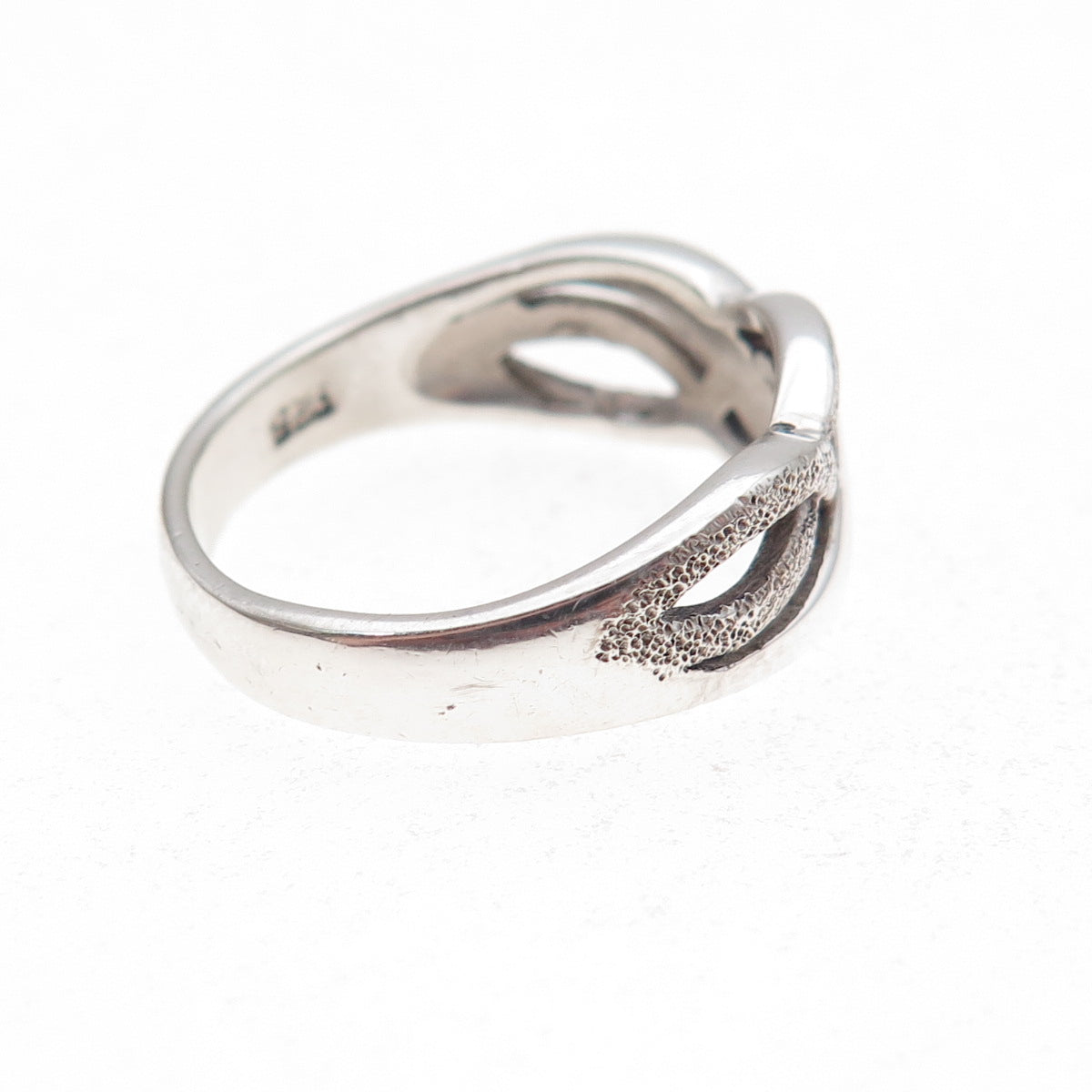 925 Sterling Silver Woven Ring Size 8
