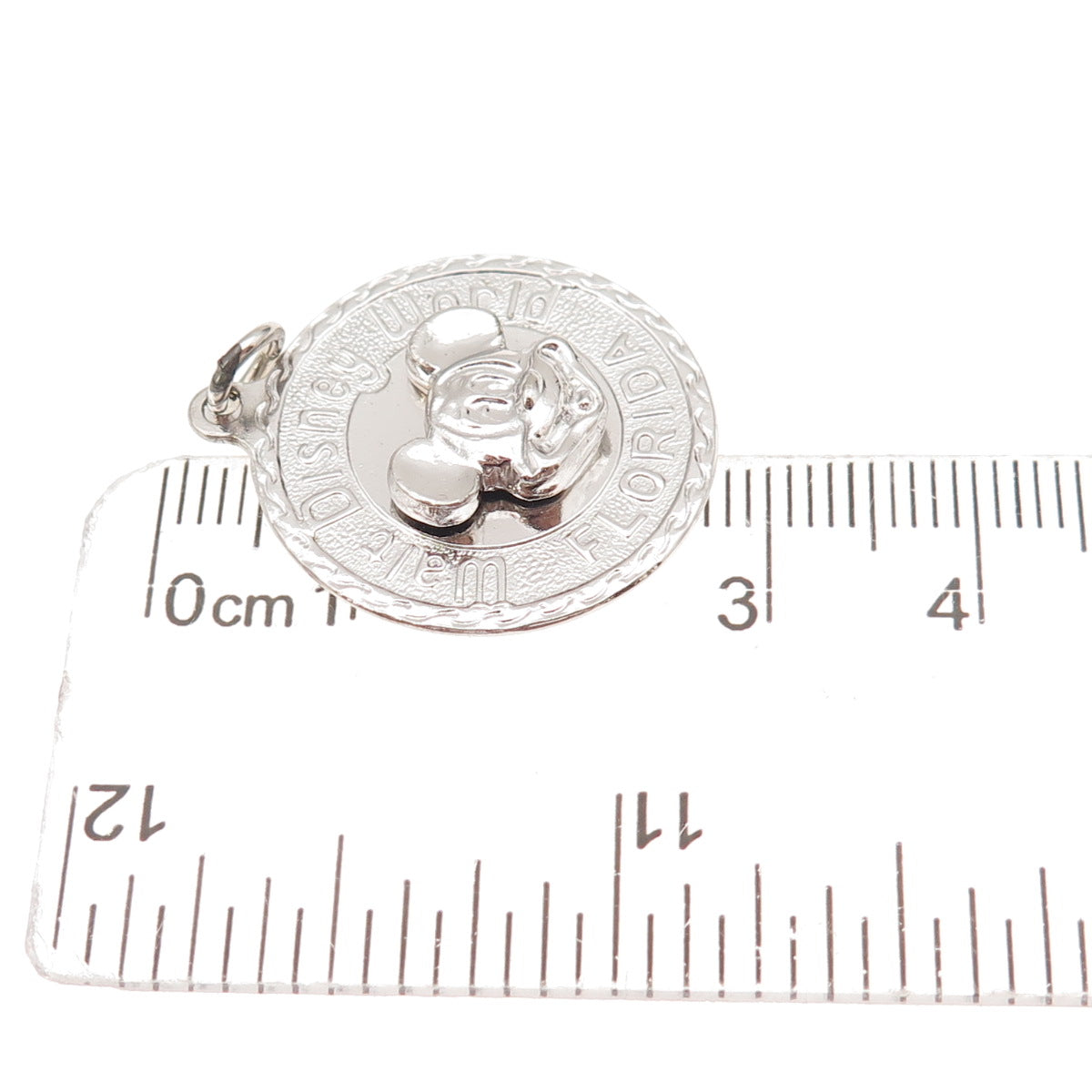 Walt Disney World 925 Sterling Silver Vintage Florida Mickey Mouse Charm Pendant