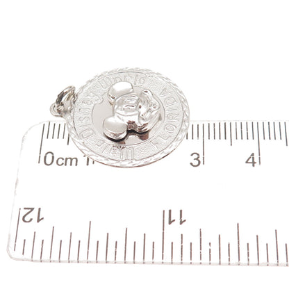 Walt Disney World 925 Sterling Silver Vintage Florida Mickey Mouse Charm Pendant