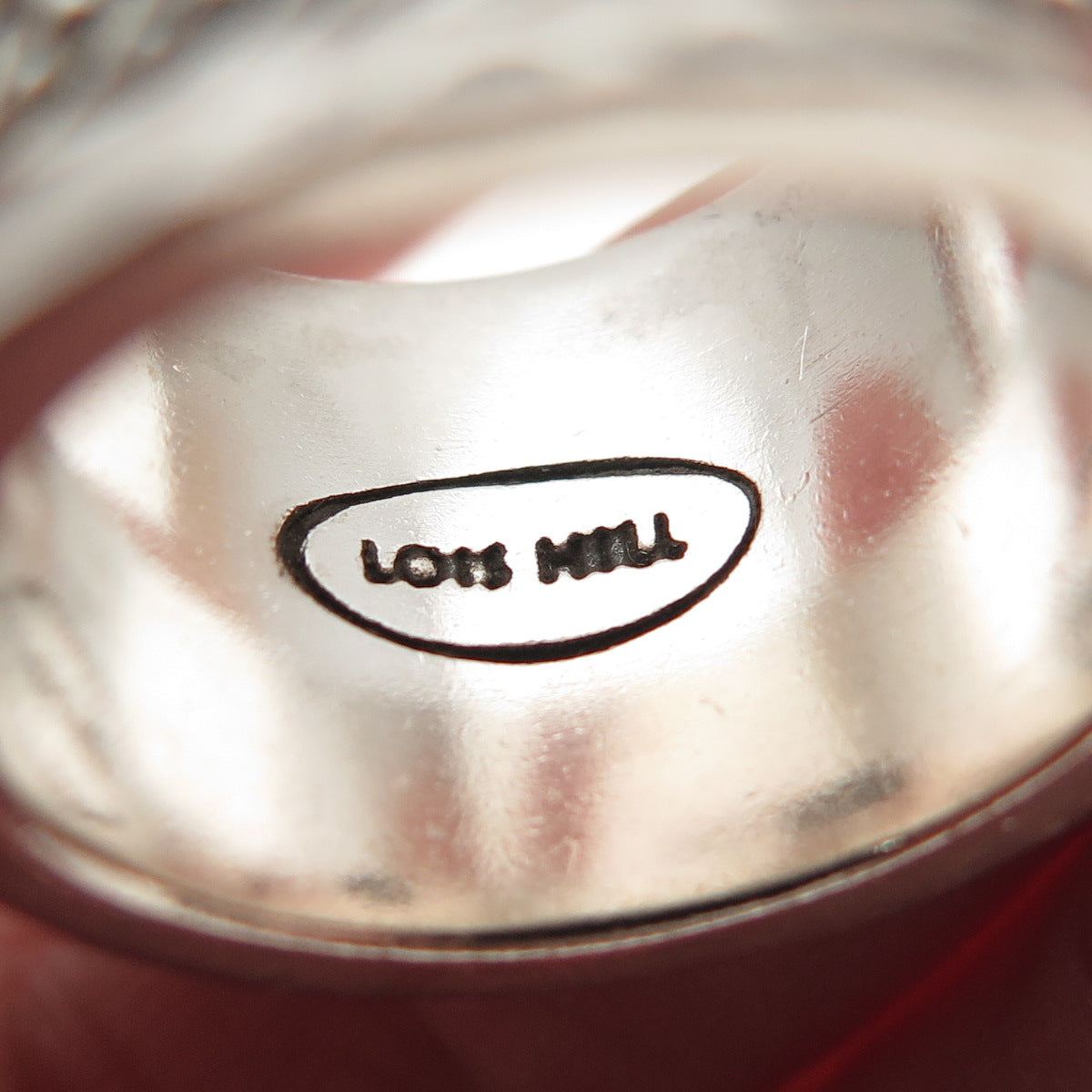 Lois Hill 925 Sterling Silver Vintage Granulated Scroll Wide Band Ring Size 6.5