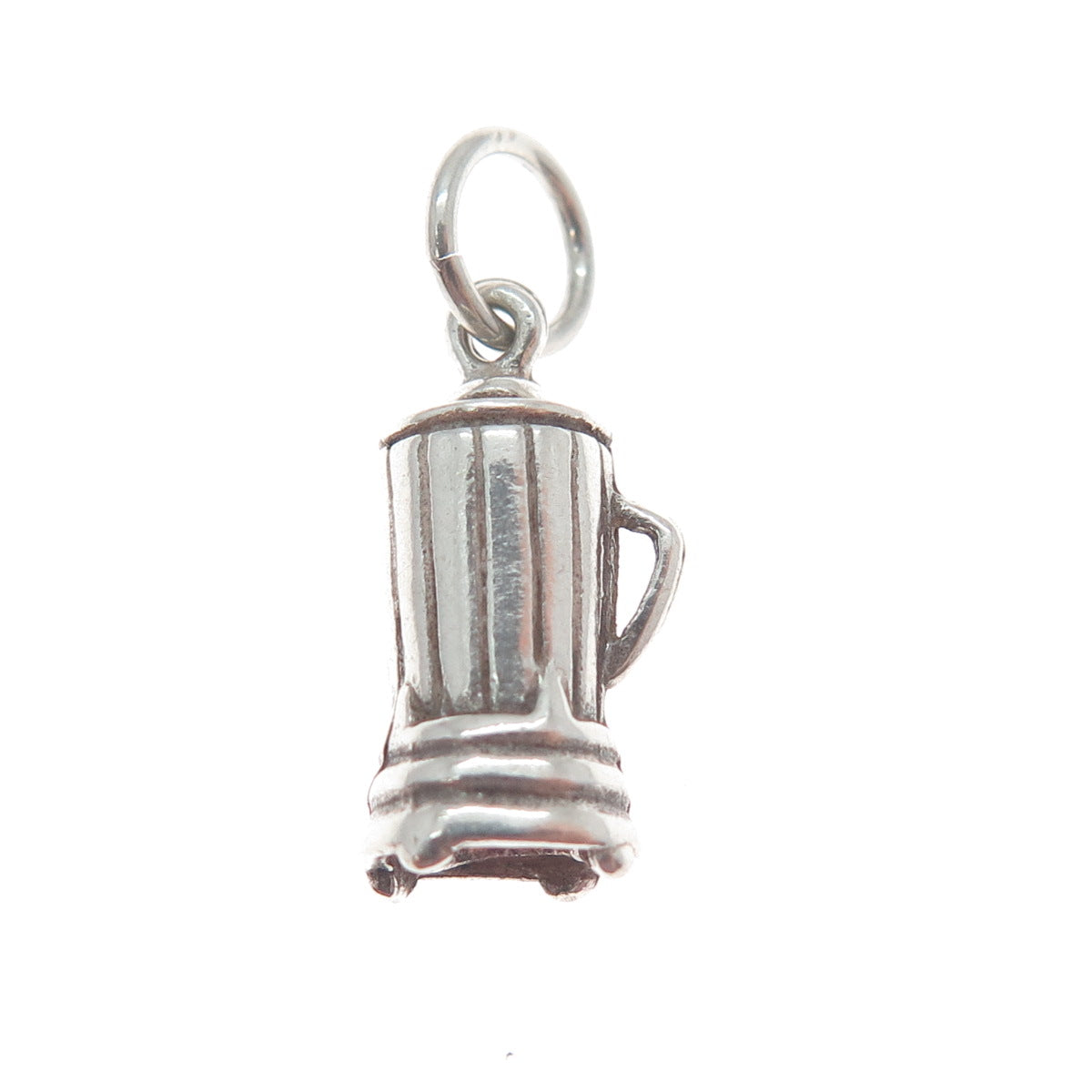 REO CO. 925 Sterling Silver Vintage Blender Minimalist 3D Charm Pendant