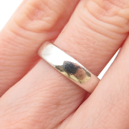 Bell Trading Post 925 Sterling Silver Vintage Classic Wedding Band Ring Size 6