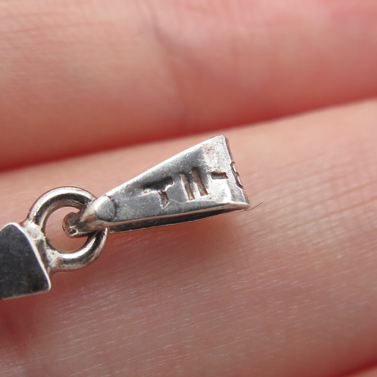 925 Sterling Silver Vintage Tennis Racket Oxidized Charm Pendant