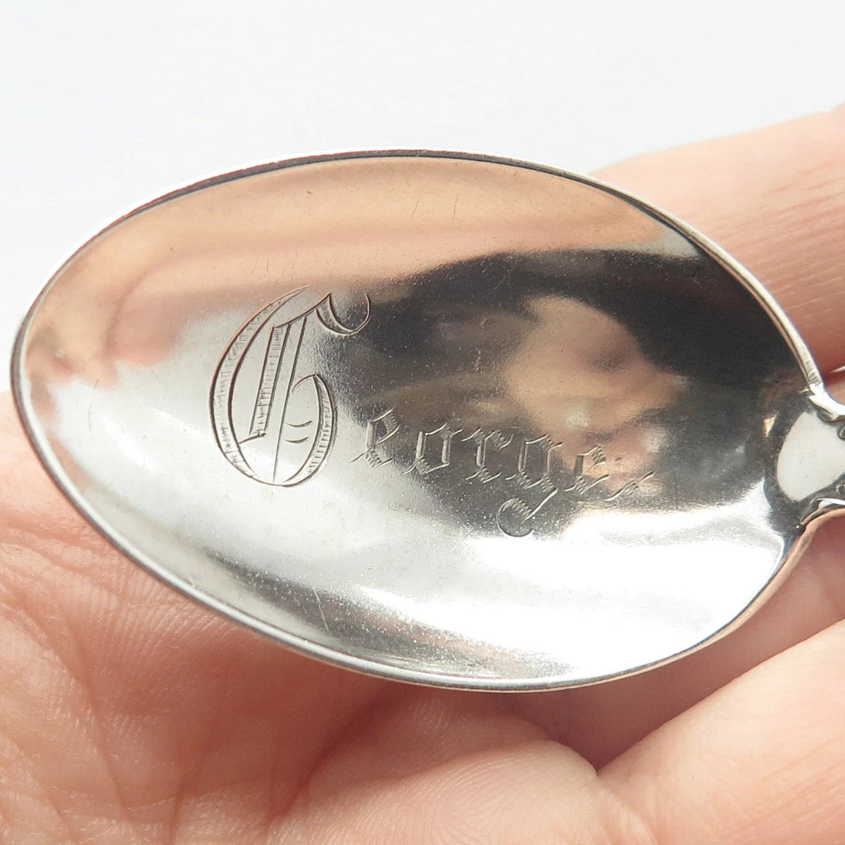 925 Sterling Silver Antique Watson States & Cities "Illinois" Demitasse Spoon