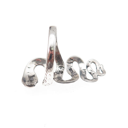 925 Sterling Silver Vintage Snake Oxidized Ring Size 8.5