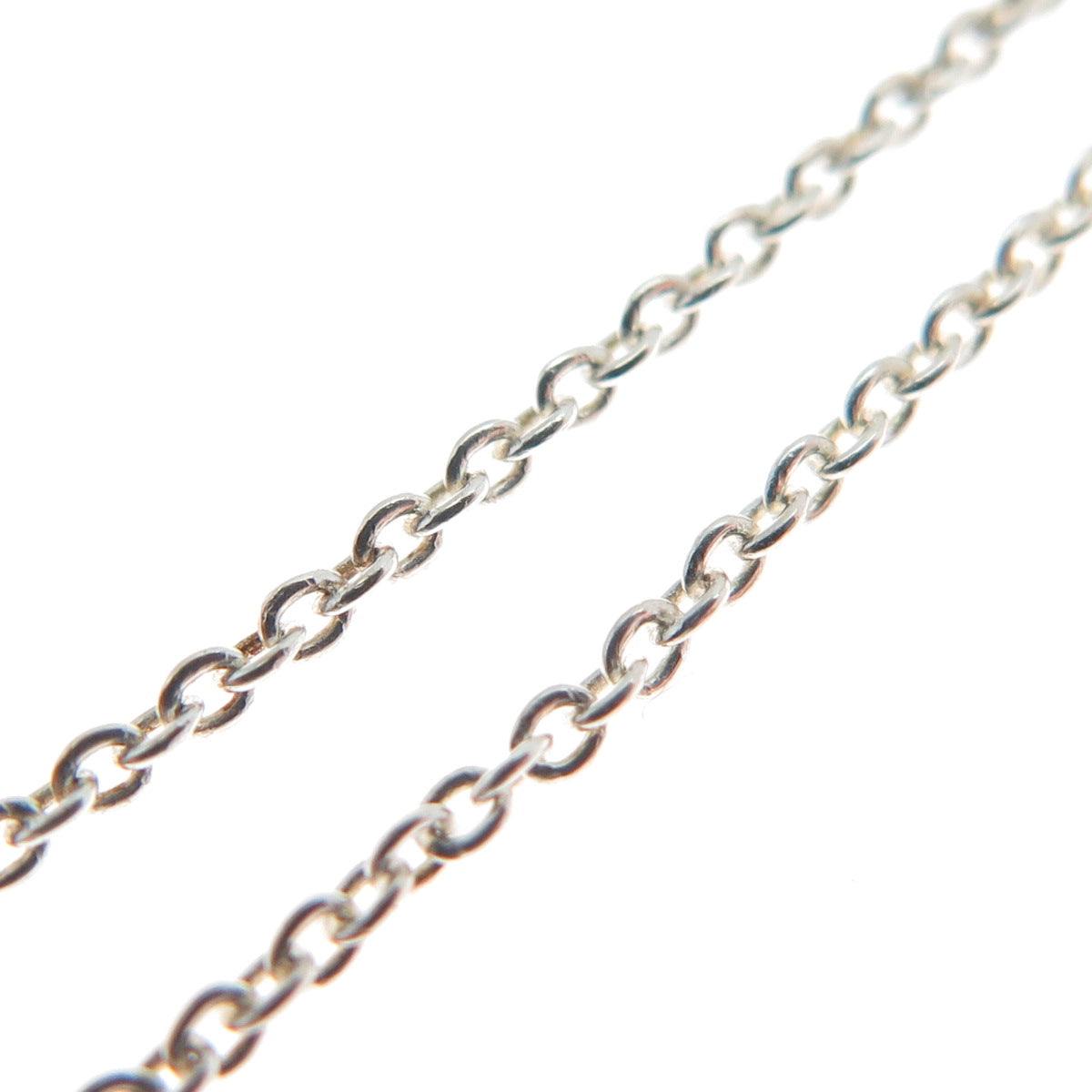 925 Sterling Silver Italy Modernist Coral Reef Cable Chain Necklace 18"