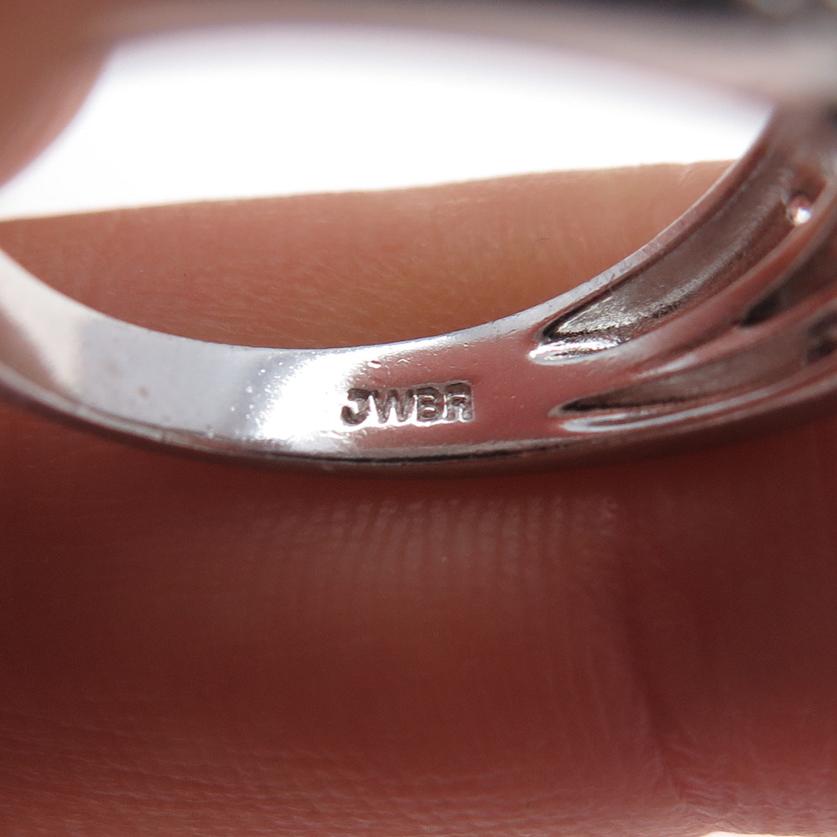 JANE SEYMOUR 925 Sterling Silver Real Pink Sapphire & White Topaz Ring Size 7.25