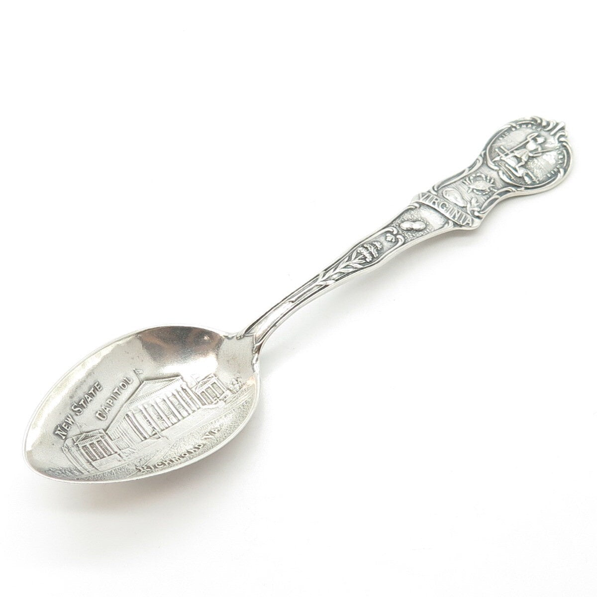 925 Sterling Silver Antique Art Deco Watson Virginia States & Cities Spoon