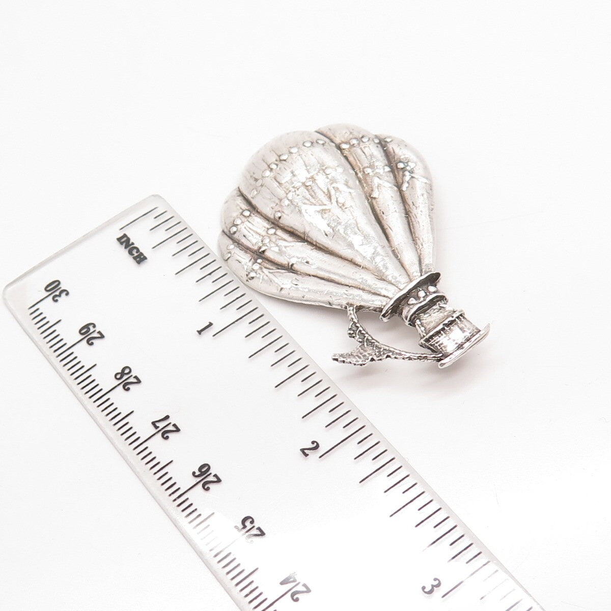 925 Sterling Silver Antique Parachute Pin Brooch