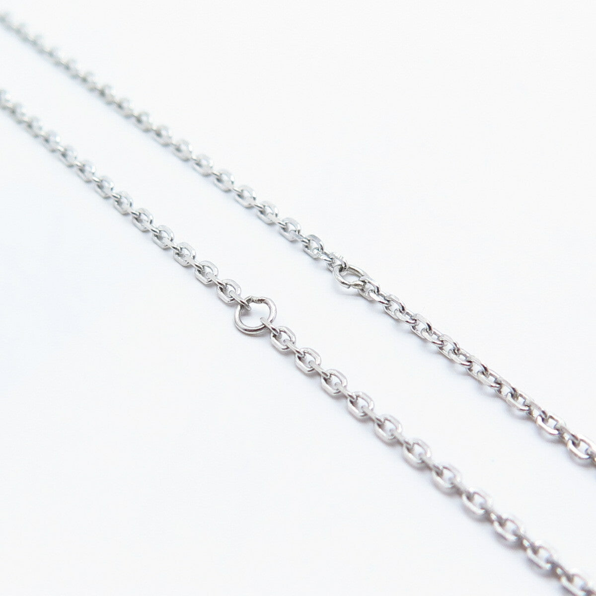925 Sterling Silver C Z Rolo Chain Necklace 17"