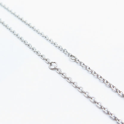 925 Sterling Silver C Z Rolo Chain Necklace 17"