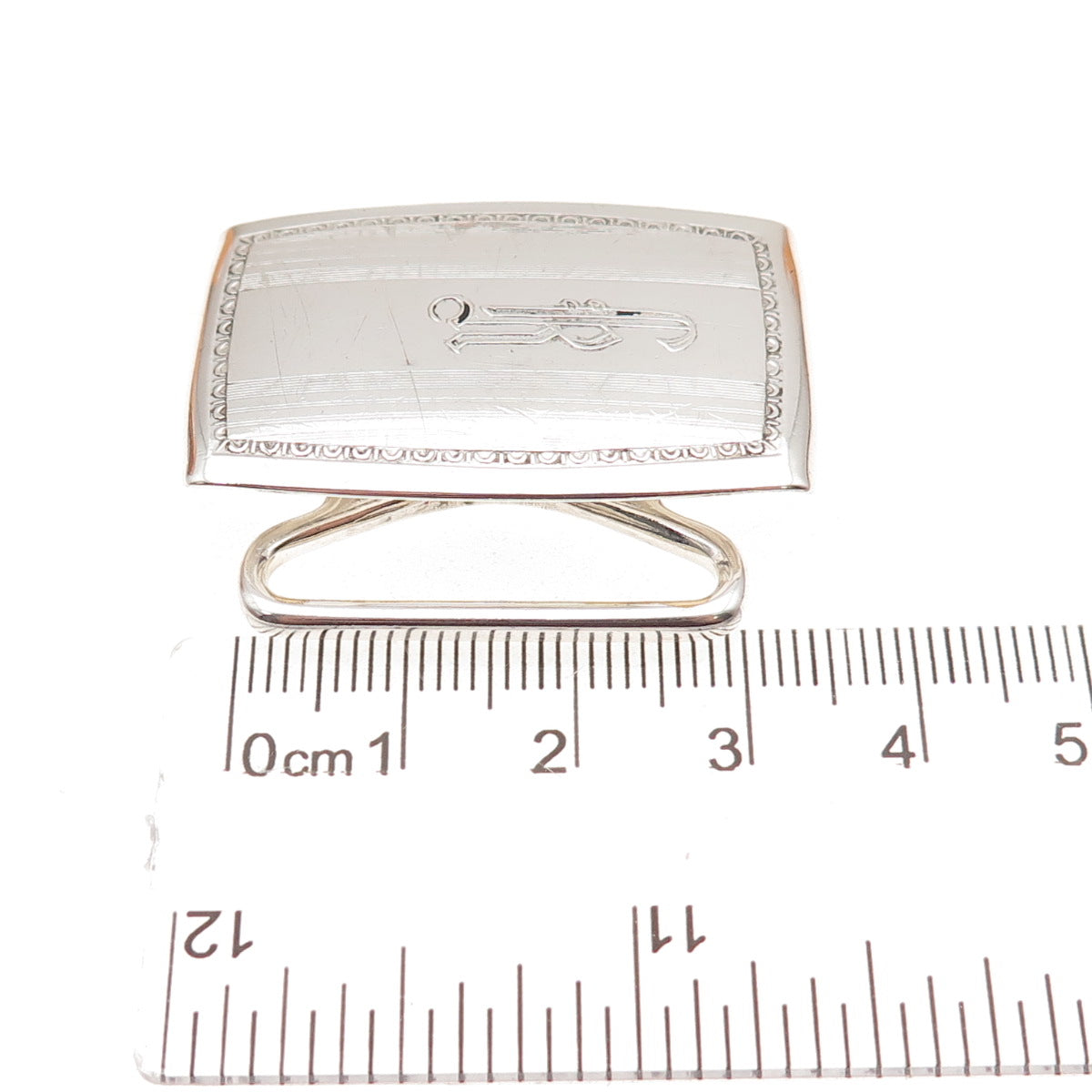 Hickok 925 Sterling Silver Antique Art Deco Letter R Initial Belt Buckle