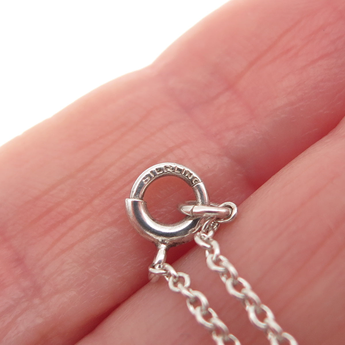 Binder Bros Sterling Silver Antique Art Deco Locket Pendant Chain Necklace 20"