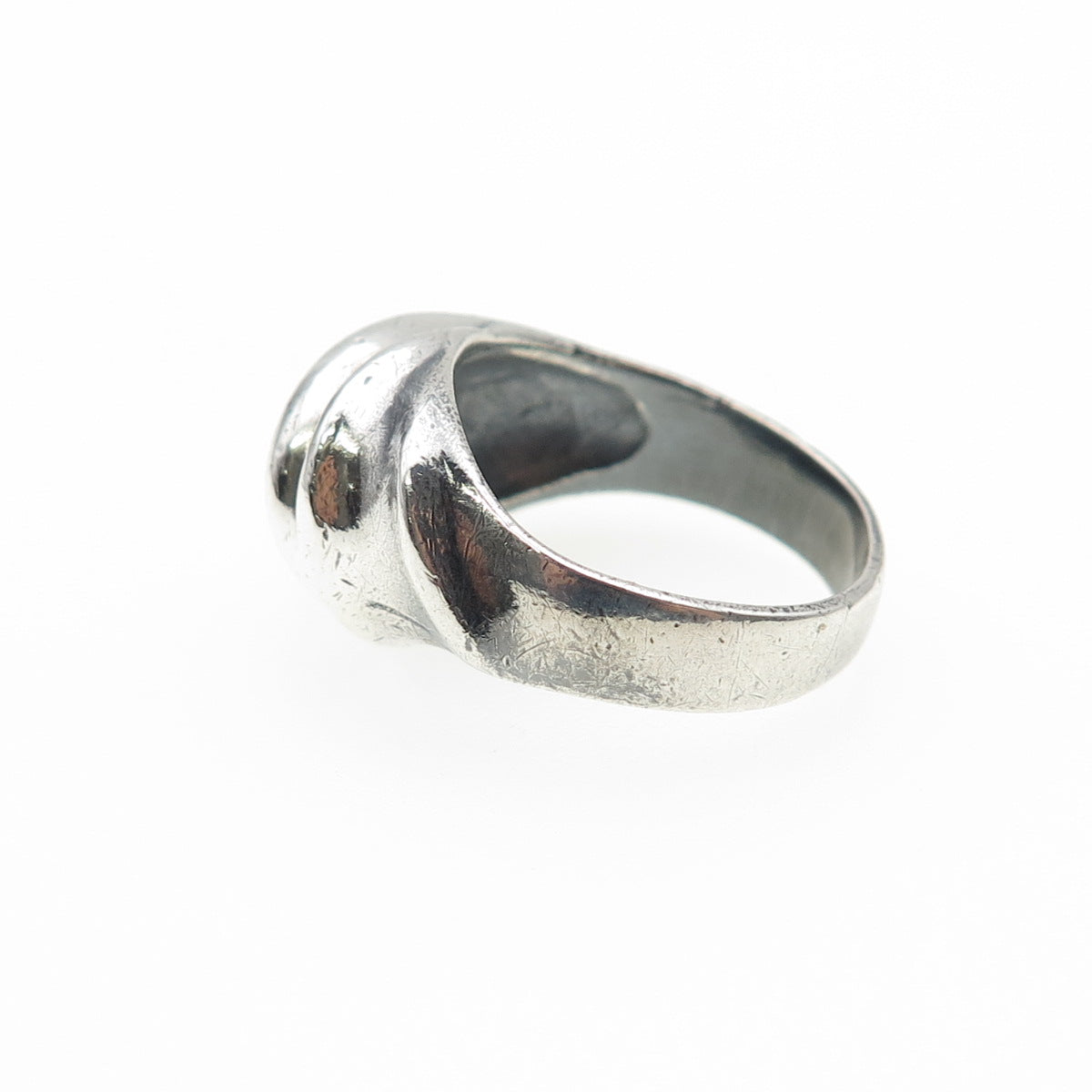 CHAPAL ZENRAY 925 Sterling Silver Vintage Modernist Oxidized Ring Size 5.75