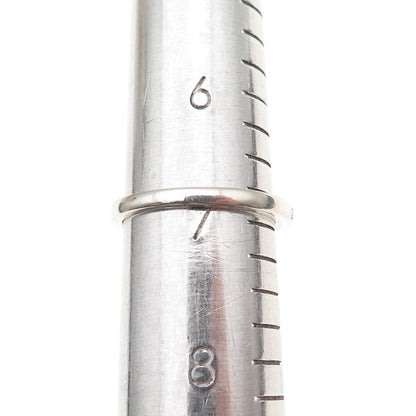 925 Sterling Silver Real Round-Cut Diamond Half Eternity Band Ring Size 7