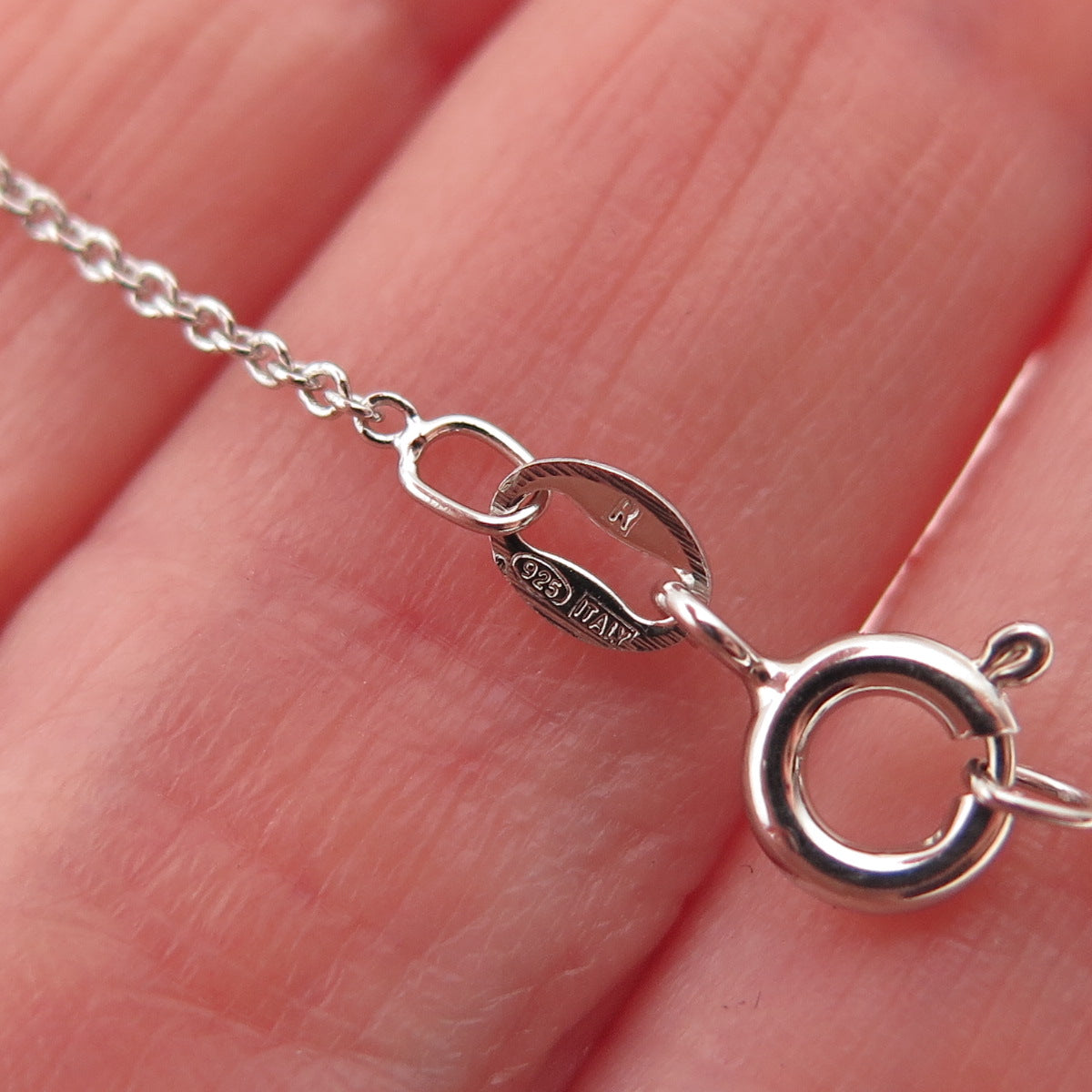 925 Sterling Silver Round-Cut C Z Triple Heart Cable Chain Necklace 18"