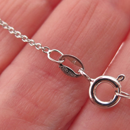 925 Sterling Silver Round-Cut C Z Triple Heart Cable Chain Necklace 18"