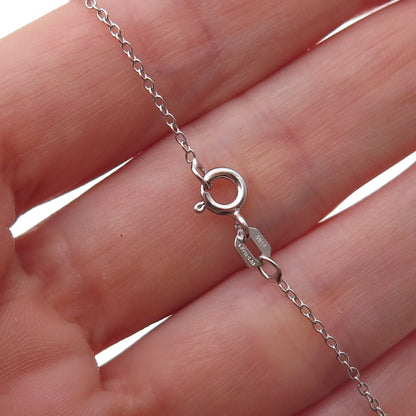925 Sterling Silver Round-Cut C Z Cable Chain Necklace 18"