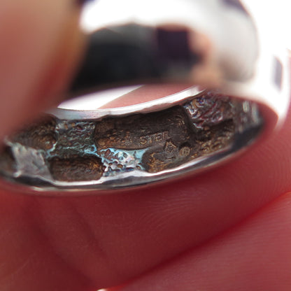 Silver Fox 925 Sterling Vintage Real Sugilite Inlay Chest Band Ring Size 8