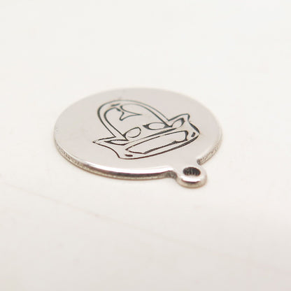 925 Sterling Silver USA Two In Town Sheep Charm Pendant