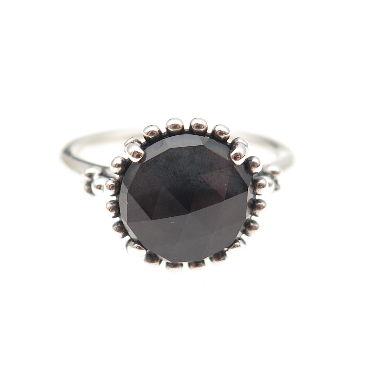 Pandora 925 Sterling Silver Crystal Midnight Star Ring Size 8.5