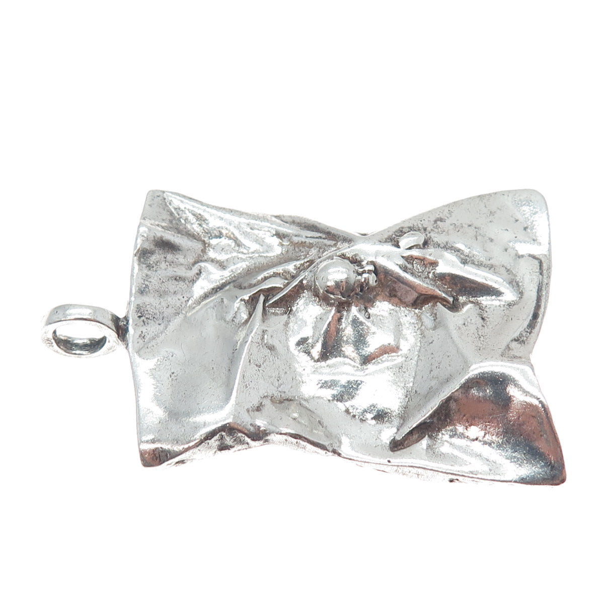935 Silver Vintage Israel Modernist Oxidized Pendant