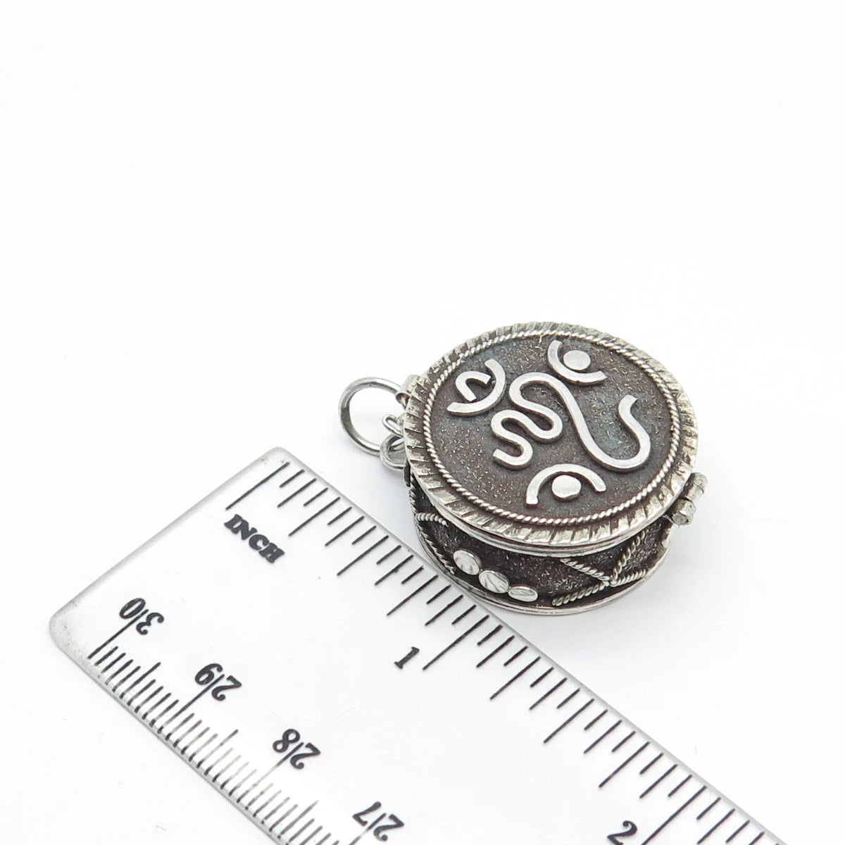 925 Sterling Silver Vintage Ornate Locket Pendant