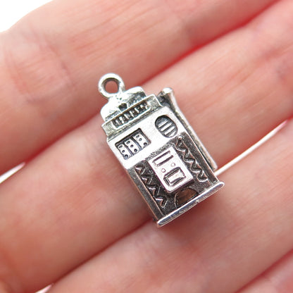 MAISELS INDIAN TRADING Sterling Vintage Slot Machine Casino Minimalist Pendant