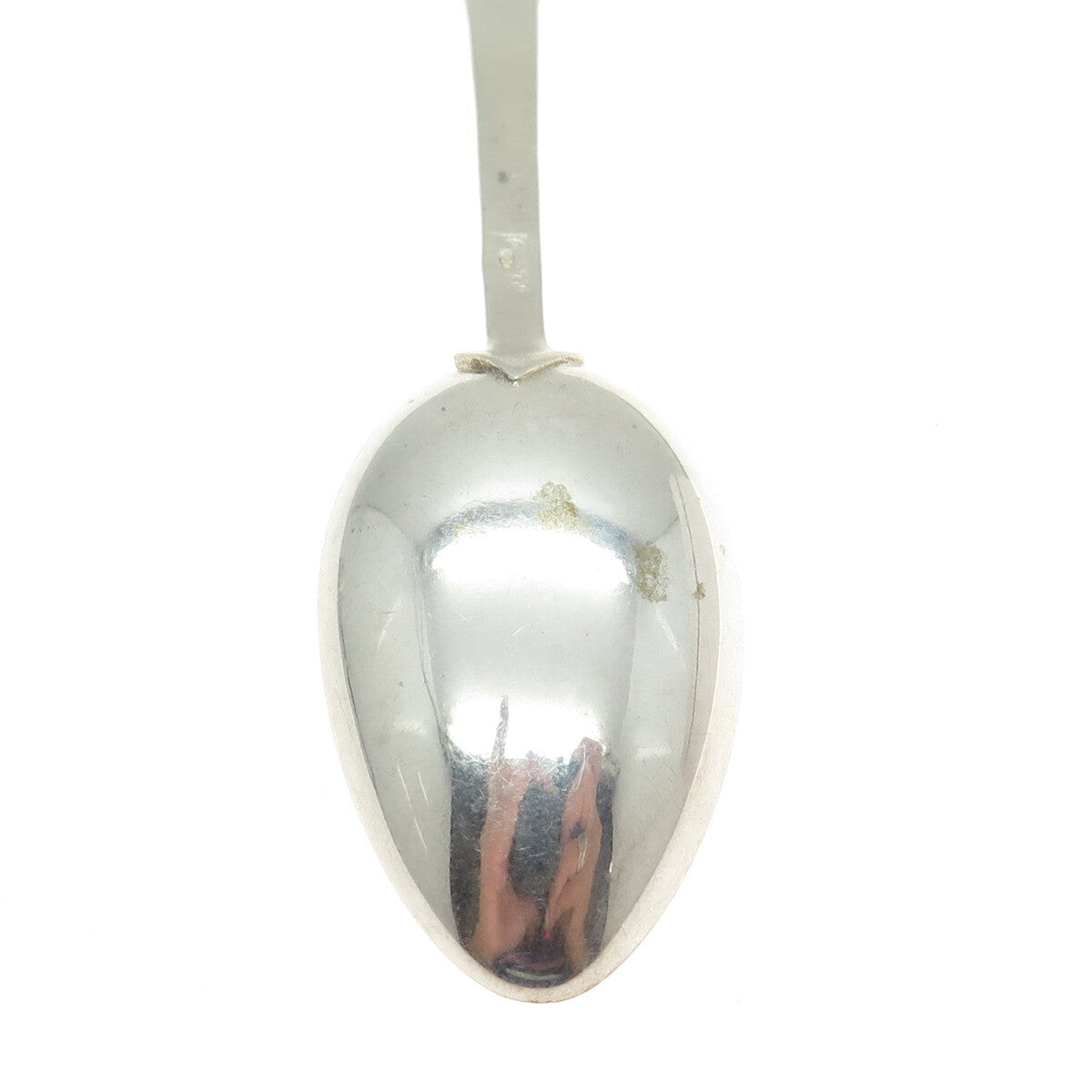 800 Silver Antique France Enamel Praha / Prague Coffee Spoon