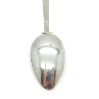 800 Silver Antique France Enamel Praha / Prague Coffee Spoon