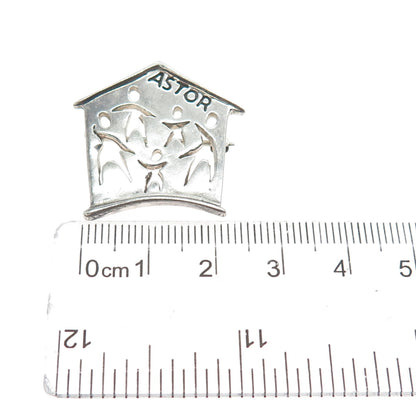 925 Sterling Silver Vintage Astor Family Pin Brooch