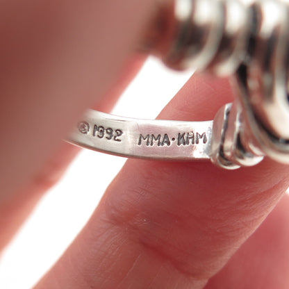 Metropolitan Museum of Art Sterling Silver Vintage Knot Oxidized Ring Size 7.75