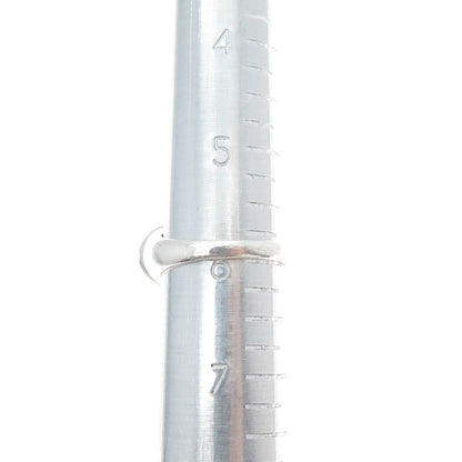 925 Sterling Silver Vintage Real Cabochon Lapis Lapis Greek Key Ring Size 6