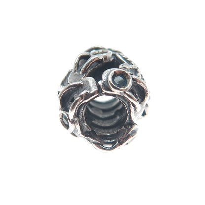CHAMILIA 925 Sterling Silver White & Blue C Z Starfish Oxidized Bead Charm