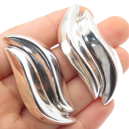 BAYANIHAN 925 Sterling Silver Vintage Modernist Earrings