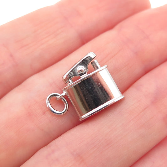 Art's Elegance Sterling Silver Antique Art Deco Cigarette Lighter Charm Pendant